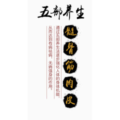 五部养生