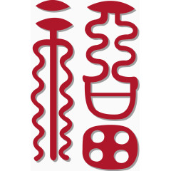 福字书法字体矢量图