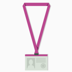 矢量紫色学生挂牌学生会证件