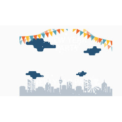 城市圣诞夜横幅