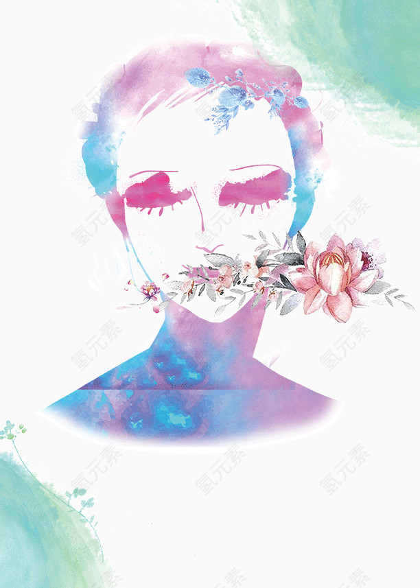 护肤品美女背景