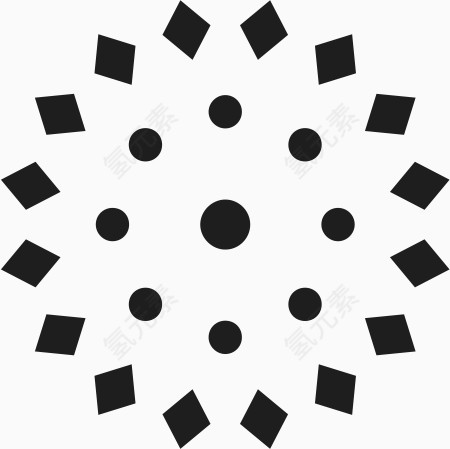 点线面构图底纹角花素材