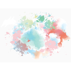 梦幻手绘水彩背景蓝色系