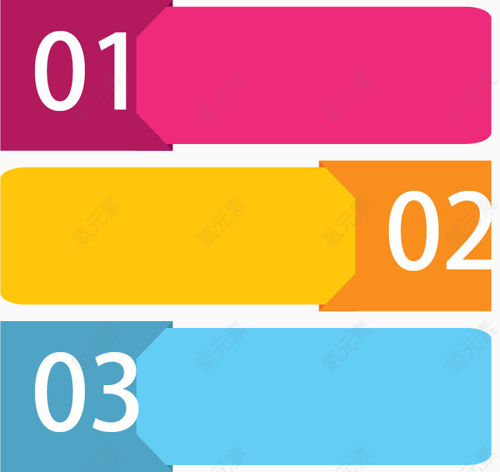 ppt创意数字图标