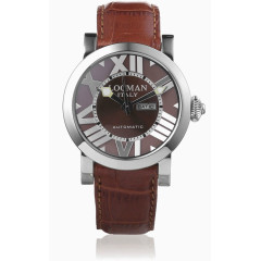 托斯卡纳系列咖色真皮手表