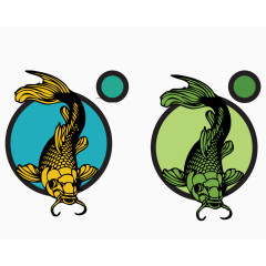 喜庆鲤鱼越龙门素材