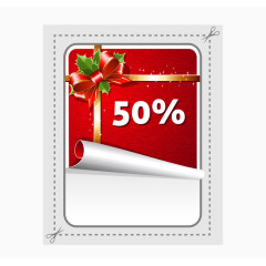 圣诞促销小标签矢量图