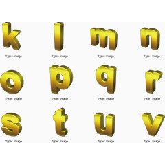 26个英文字母PPT图片素材下载