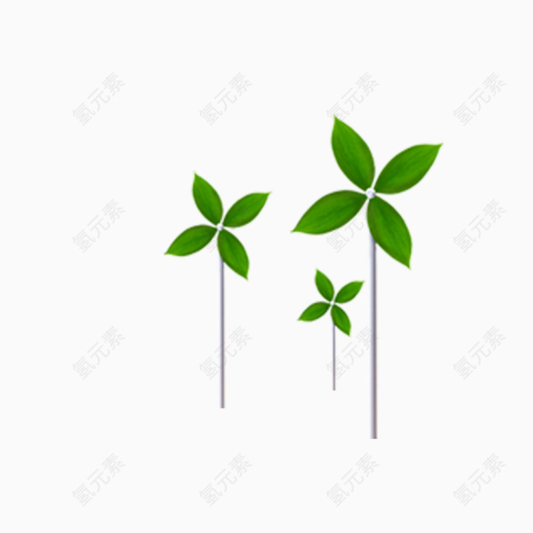 绿色现代植物装饰