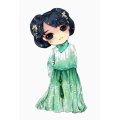 绿色古装汉服