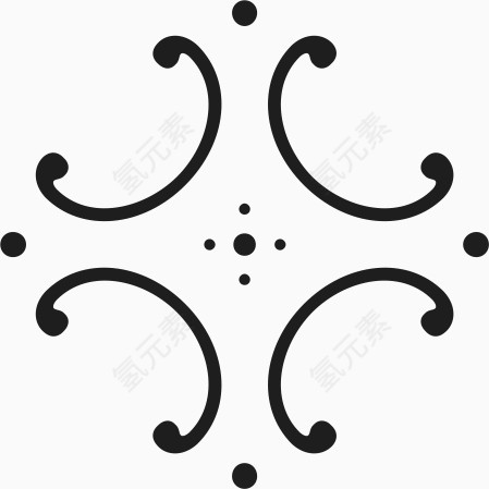 角花底纹花型对称平面图形