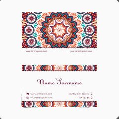 时尚花纹商务名片矢量素材