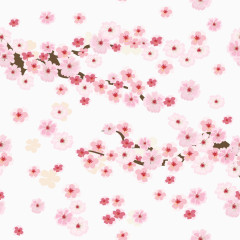 矢量粉色樱花背景素材