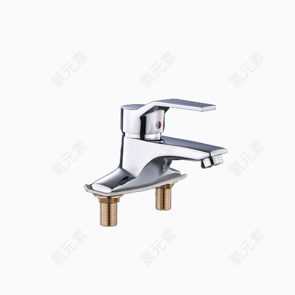 水龙头冷热全铜面盆双孔龙头