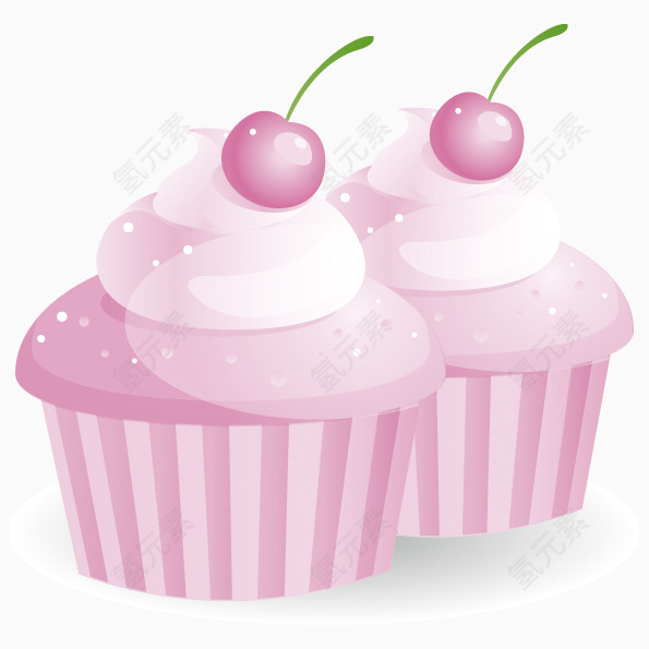 可爱的卡通奶油蛋糕