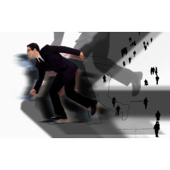 商务 未来 背景 金融 分层  跑步的人