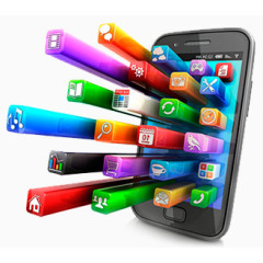 手机上的立体图标