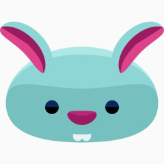 一只蓝色的兔子