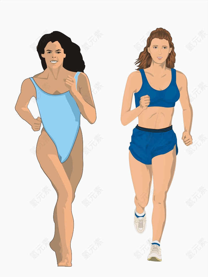 女子跑步图片高清免扣素材