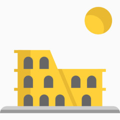 黄色的罗马斗兽场