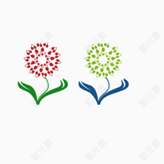 简约大气花朵免抠素材
