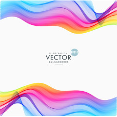 矢量手绘彩色曲线