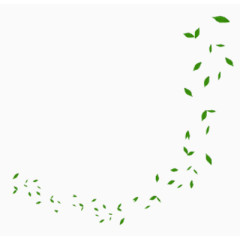 漂浮绿叶免抠素材