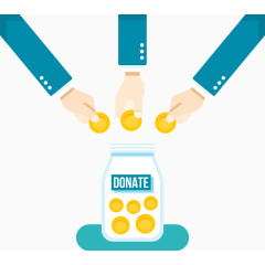 简约公益募捐矢量图