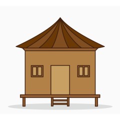 矢量卡通乡村房子