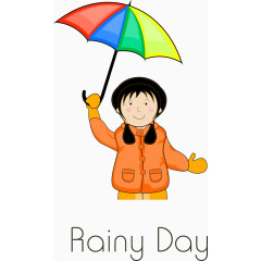 矢量打伞的女孩