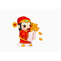 卡通财神爷