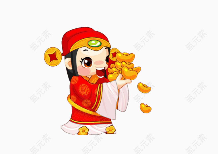 卡通财神爷