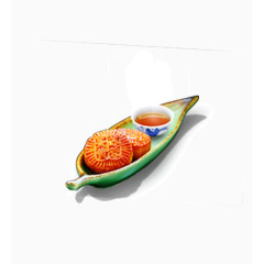 叶子碟子月饼