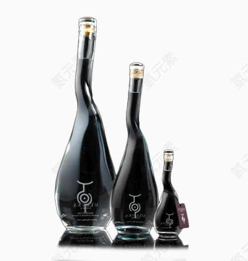 弯曲红酒瓶