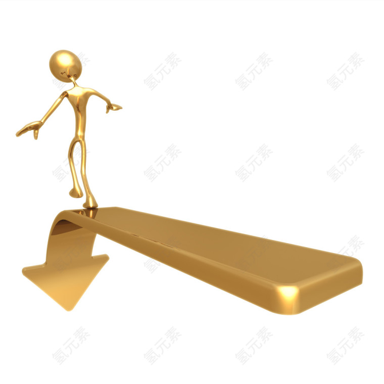 超清晰3D小金人