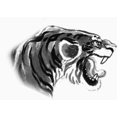 中国风水墨画虎头企业文化