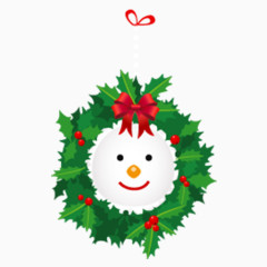 卡通冬天圣诞节雪人元素