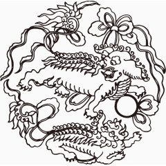 古典龙戏珠花纹
