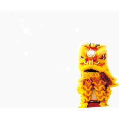 黄色舞狮人物电商