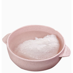 粉色碗里的燕窝