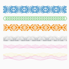 彩色证书花边素材