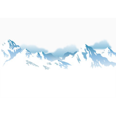 时尚雪山山脉景色