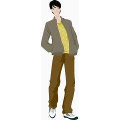 矢量耍酷的男人