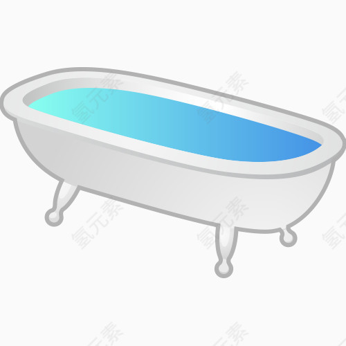 洗澡盆模型矢量图