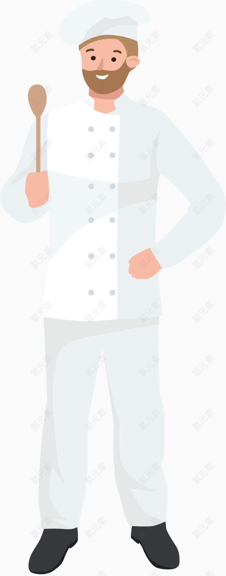 卡通厨师矢量图