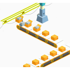 打包生产线PNG素材