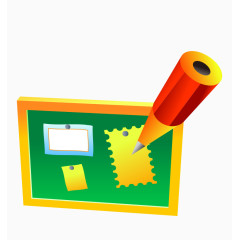 卡通彩色小黑板