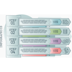 流程操作步骤信息图创意矢量素材