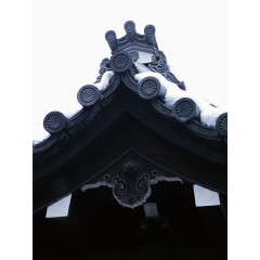 中式屋檐免抠建筑装饰素材