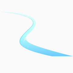 简易蓝色彩带素材